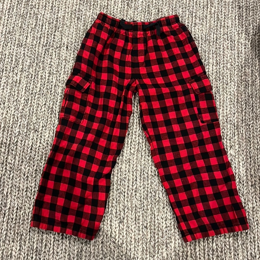 LLBean Buffalo plaid cargo pajama pants